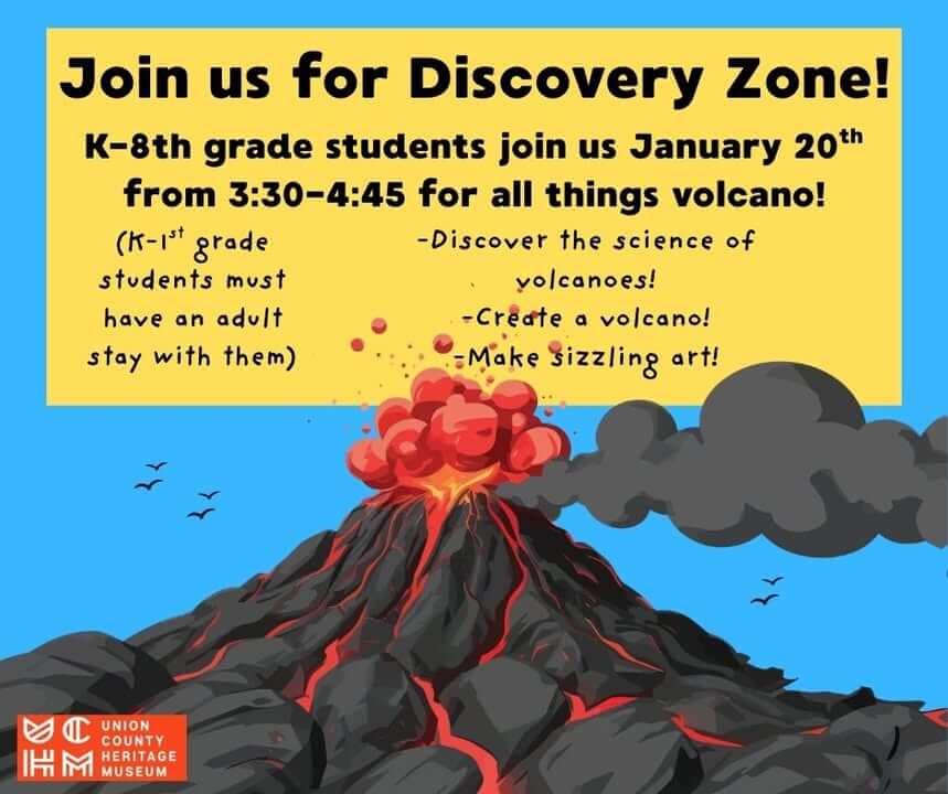 K-8th grade students, join us on January 20th, 2026 for Discovery Zone!