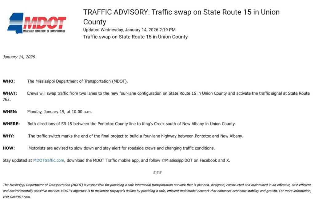 Ingomar Community - This coming Monday the two lanes on Hwy 15 will transition to four lanes with th