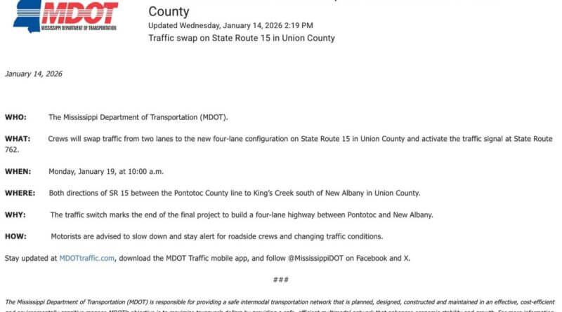 Ingomar Community - This coming Monday the two lanes on Hwy 15 will transition to four lanes with th