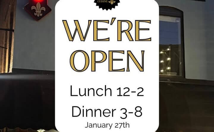 We’re open this Tuesday for lunch from 12–2 and dinner from 3–8!