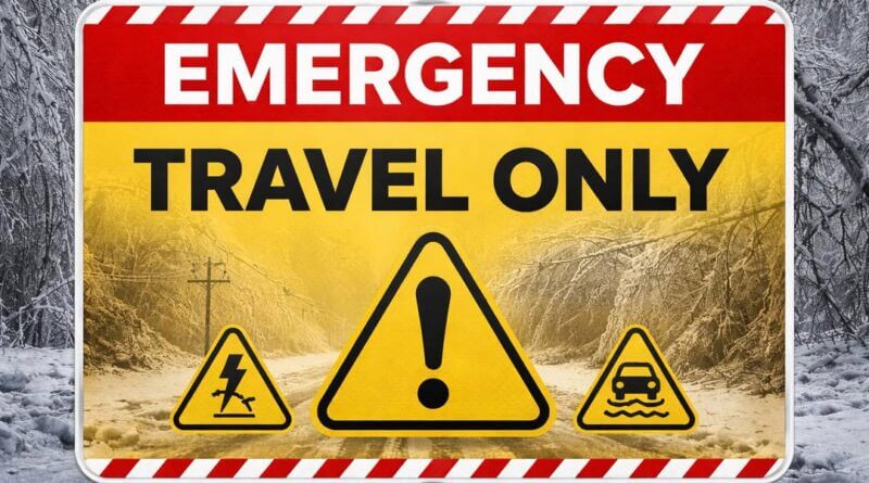 🚨 FALLING LIMBS - EMERGENCY TRAVEL ONLY 🚨12:00pm 1/25/26
