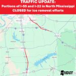 Interstate Closures in New Albany and Union County Due to Ice Removal Open in New Albany/Union county