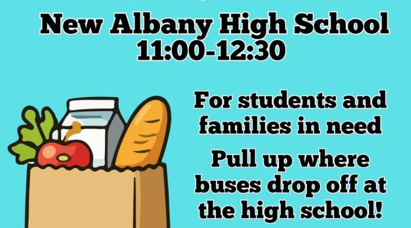 For our families and students in need: food pick up at the high school today!
