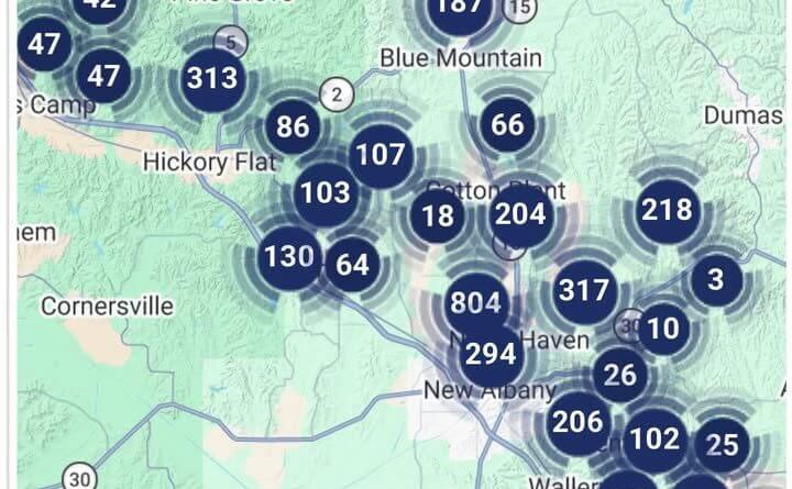 Day 7 Storm Restoration update (1/31): despite the extremely cold temperatures, our work crews had a