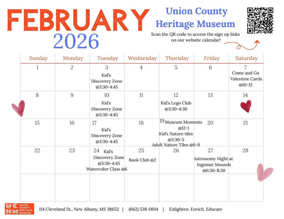 Check out all that's happening at the museum this month!