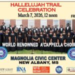 Hallelujah Trail Celebration Set for March 7, 2026, in New Albany Mark your calendars for Saturday, March 7, 2026 , 12 noon for Celebration of the Hallelujah Trail in