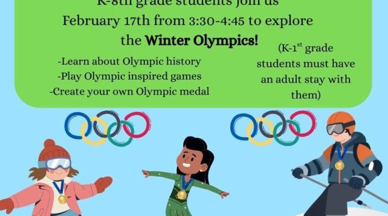 K-8th grade students, join us for Discovery Zone on February 17th from 3:30 to 4:45