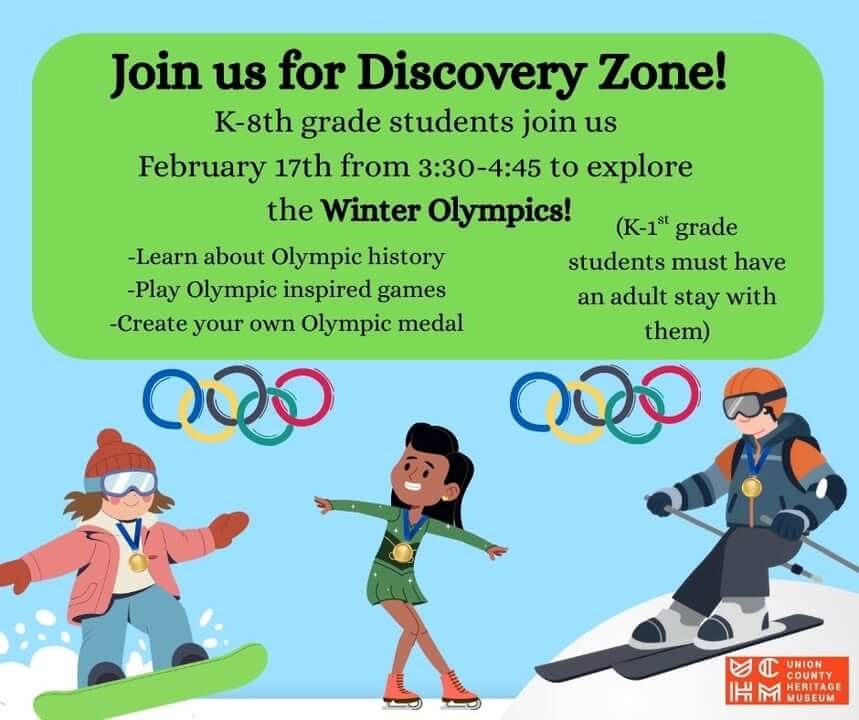 K-8th grade students, join us for Discovery Zone on February 17th from 3:30 to 4:45