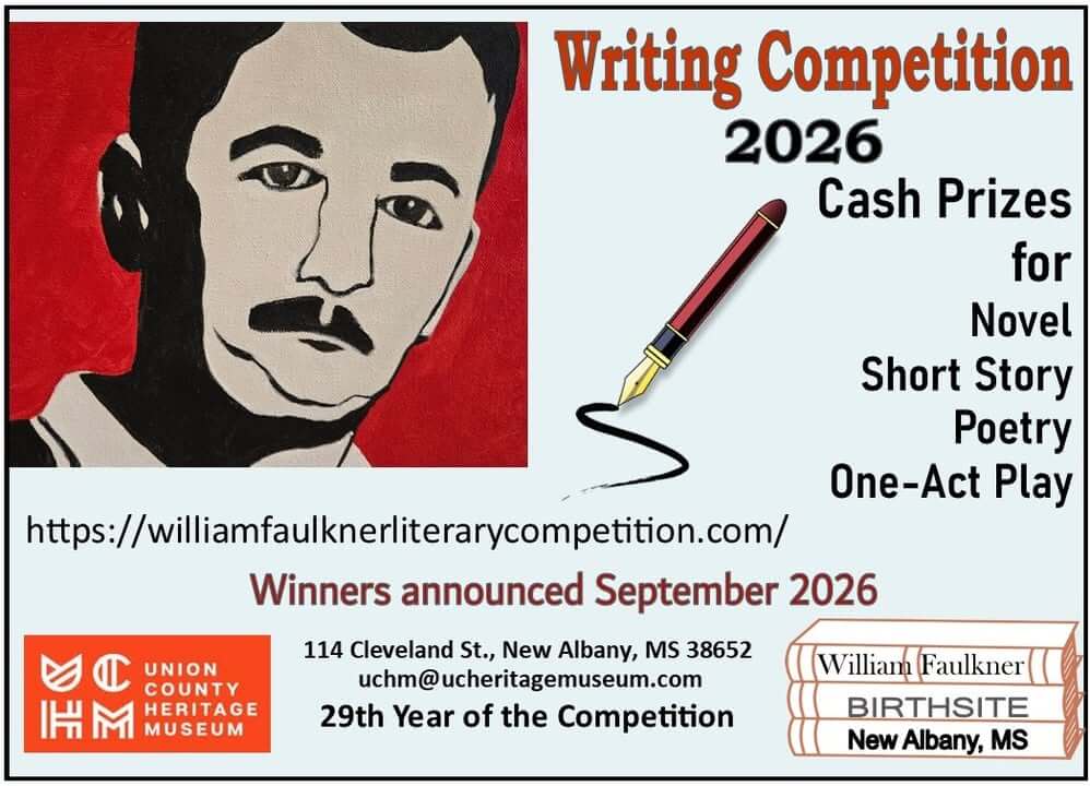 The annual William Faulkner Literary Competition is underway