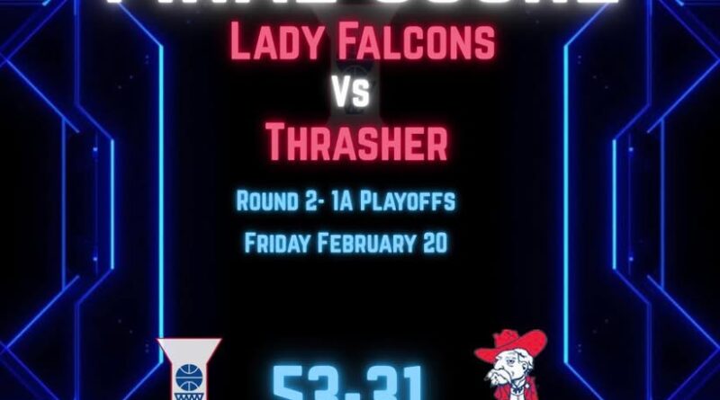 The Lady falcons will play at ICC next Wednesday night for a chance to go back to the Big House