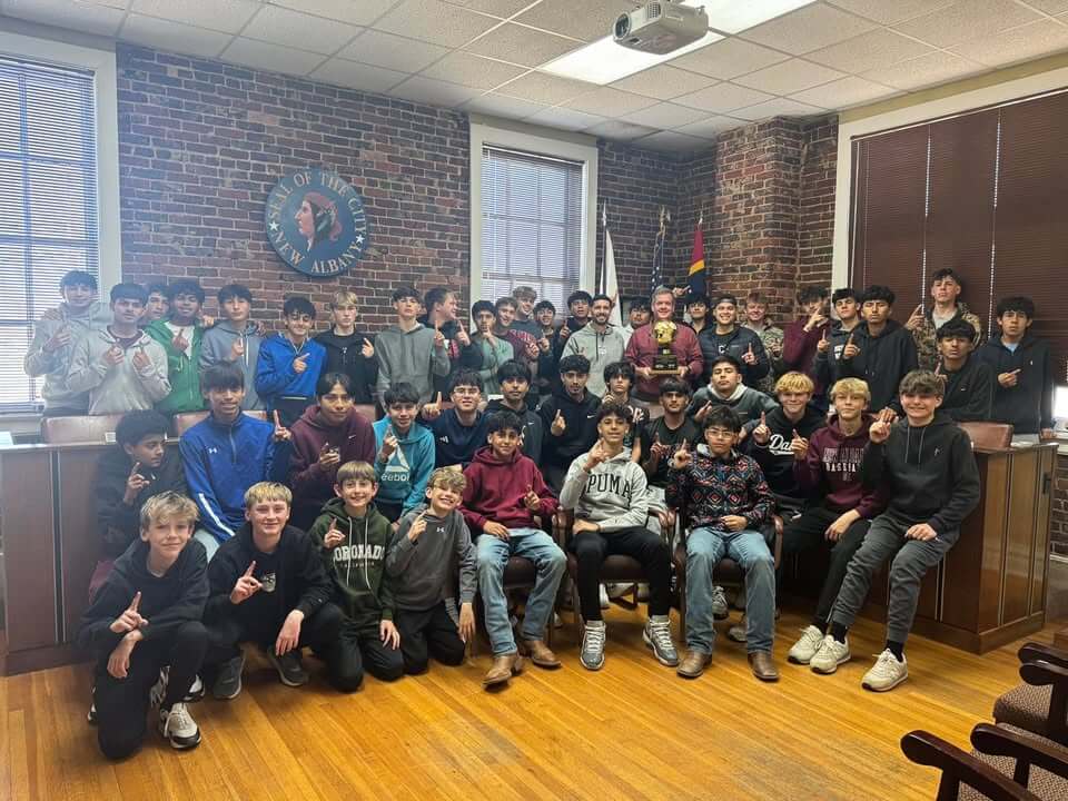 Big thanks to our very own New Albany High School 2026 MHSAA 4A State soccer champs for stopping by