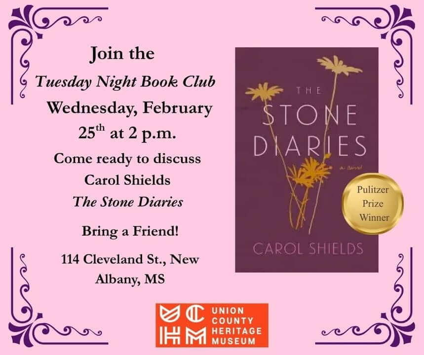 Join us for book club on Wednesday, February 25th at 2!