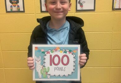 Fourth grader, Brayden Ard, earned 100 AR points!