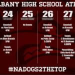 NAHS Athletics Schedule Highlights for the Week Here’s what is happening this week in NAHS Athletics