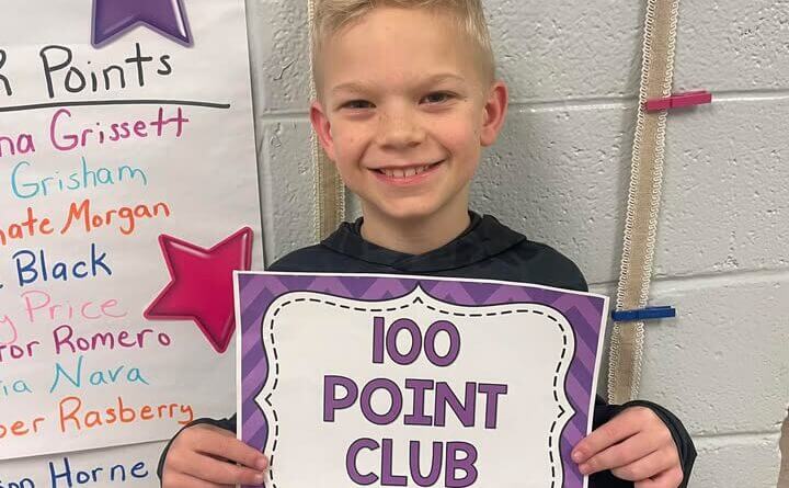 Congratulations to third grader, Jack Wilbanks, for reaching 100 AR points!