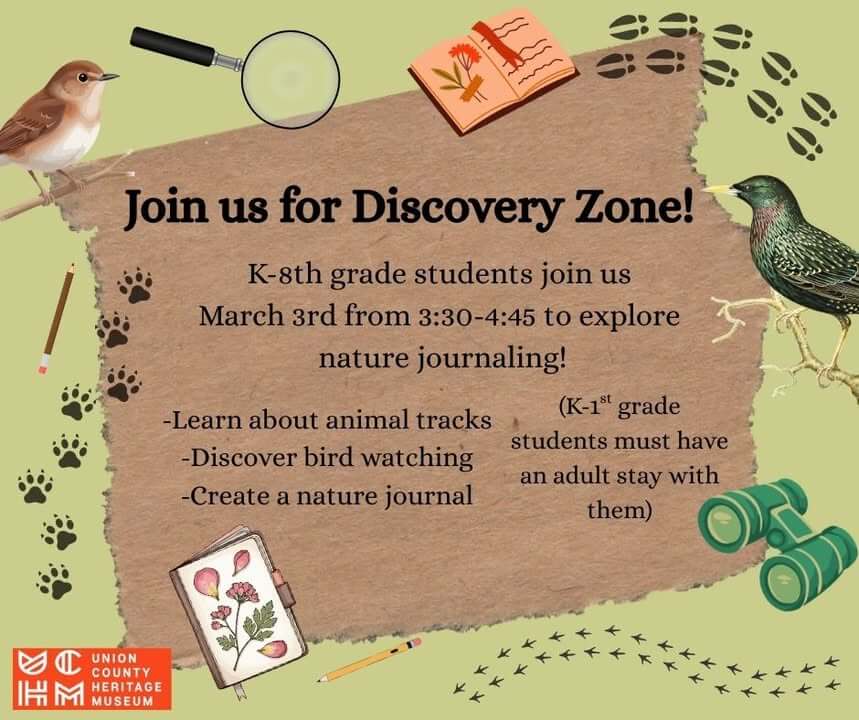 K-8th grade students, join us for Discovery Zone!