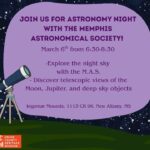 Astronomy Night Hosted at Ingomar Mounds in New Albany We are still on for astronomy tonight!