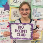 Third grader Evie Dillard reaches 100 AR points Third grader, Evie Dillard, reached 100 AR points