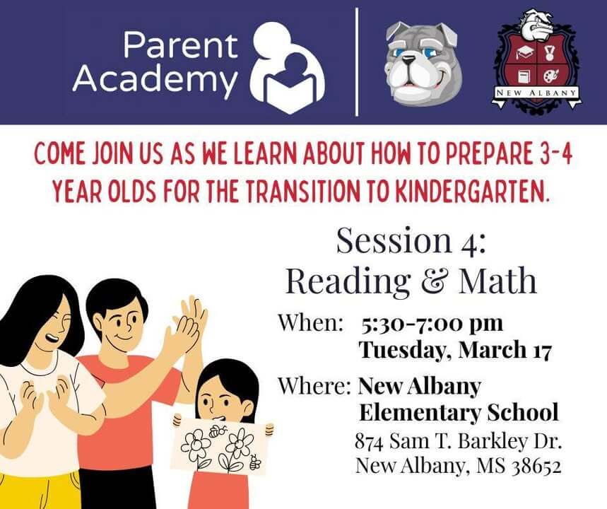 New Albany Elementary School is hosting a Parent Academy for families who will have a student enteri