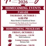 Community Invited to Celebrate School's Homecoming Week Mark your calendars and join us for all the Homecoming festivities!