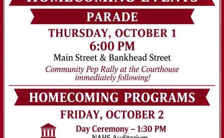 Mark your calendars and join us for all the Homecoming festivities!