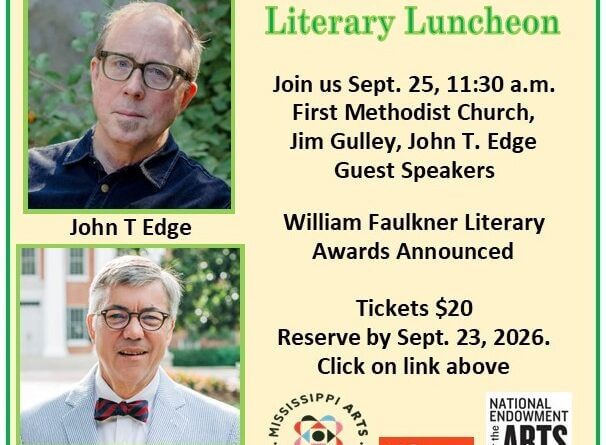 You don't want to miss the Annual Faulkner Literary Luncheon September 25, 2026, 11:30 a.m