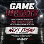 Game canceled due to lightning, Bulldogs to play next Friday 🚨 GAME UPDATE 🚨