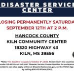 Mississippi Disaster Service Center in Hancock County to Close Permanently Saturday Photos from Mississippi Emergency Management Agency's post