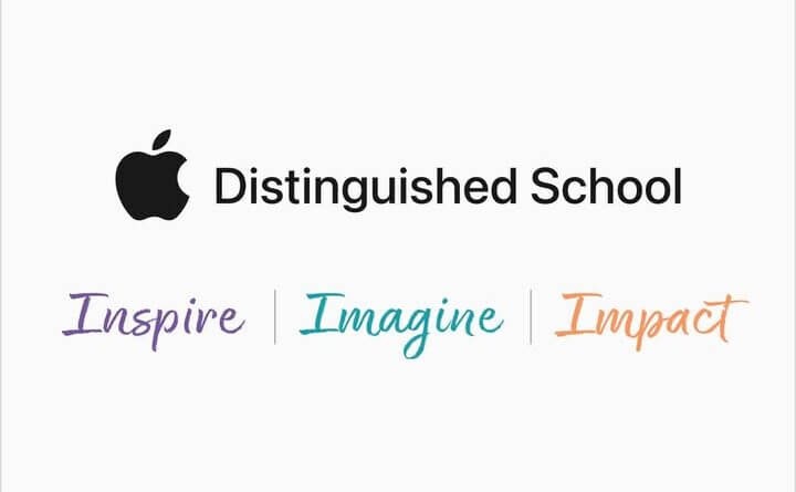 New Albany Middle School has been recognized by Apple as a distinguished school for inspiring, imagi
