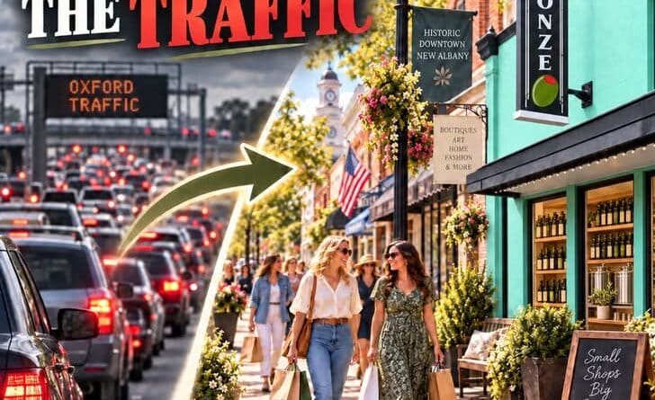 🚗 Escape the Oxford traffic and spend the day in historic downtown New Albany!