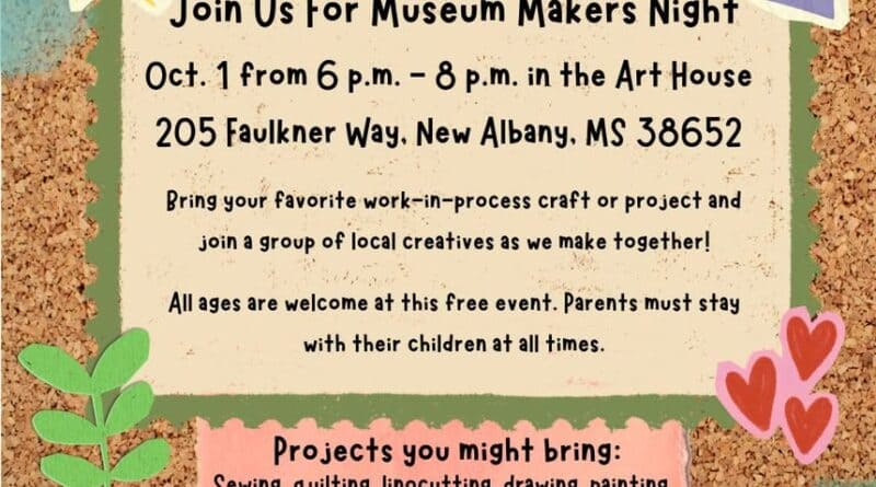 Bring your latest creative project and join us on October 1st from 6-8 for Museum Makers Night!