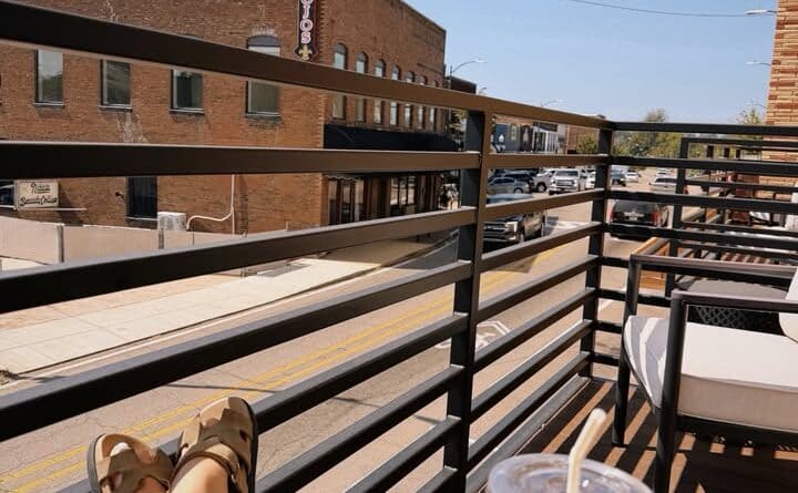 Cooler temps call for an afternoon on the balcony!
