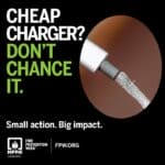 Sparky the Fire Dog advises using manufacturer-approved chargers Sparky The Fire Dog suggests you use the cord and charger that came with your device or ones approve