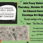 Edward Gorey Art Night scheduled for October 8 in New Albany Join Tracy Vainisi Thursday, October 8th at 6 p.m