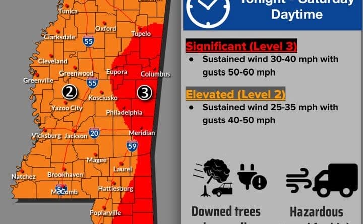 WIND THREAT: Hurricane Isaias will bring strong winds across the state tonight (10/9/2026) into tomo