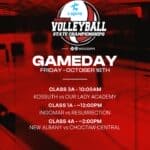 New Albany Volleyball at 2026 State Championships Today Information for all attending the New Albany Volleyball game today