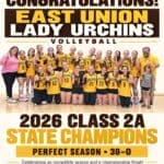 East Union Lady Urchins Win 2026 Class 2A Volleyball State Championship π STATE CHAMPIONS