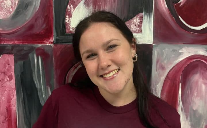 New Albany High School recently presented an ACT 30+ Club t-shirt to Joley Hall for her recent succe