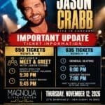Jason Crabb concert features meet-and-greet for premium ticket holders 🎤 Jason Crabb Concert Update!