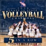 Mississippi public school volleyball team ties state record for consecutive championships Proud of our players & coaches!